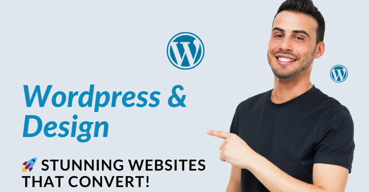 WordPress web design specialist promoting professional website development services