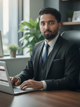 Professional portrait of Zamin Raza serving as Sales Manager, leading client relationships and revenue growth.