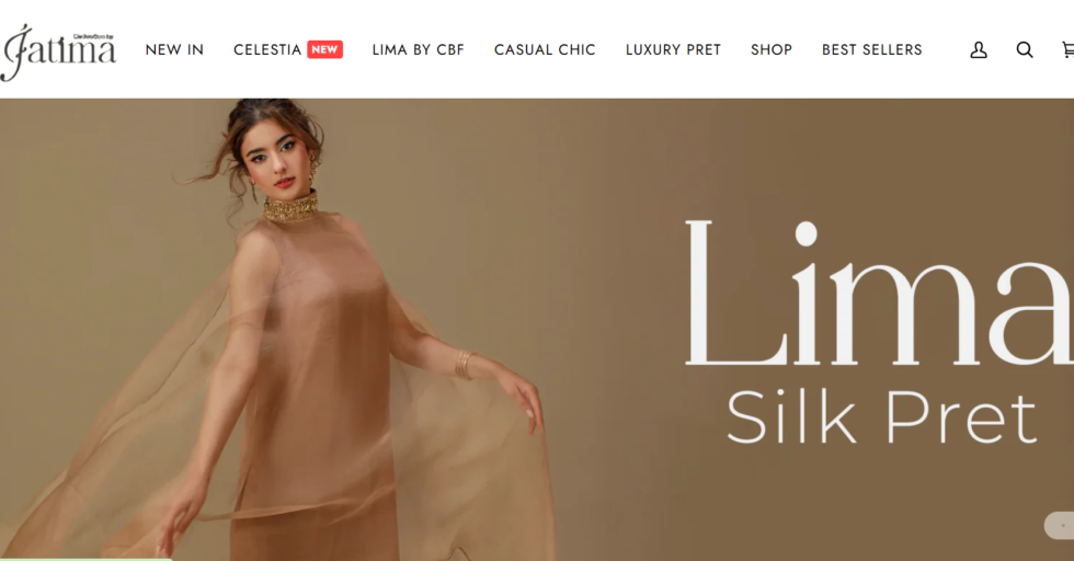 Lima Silk Pret luxury women’s dress by Fatima Couture in elegant neutral tones