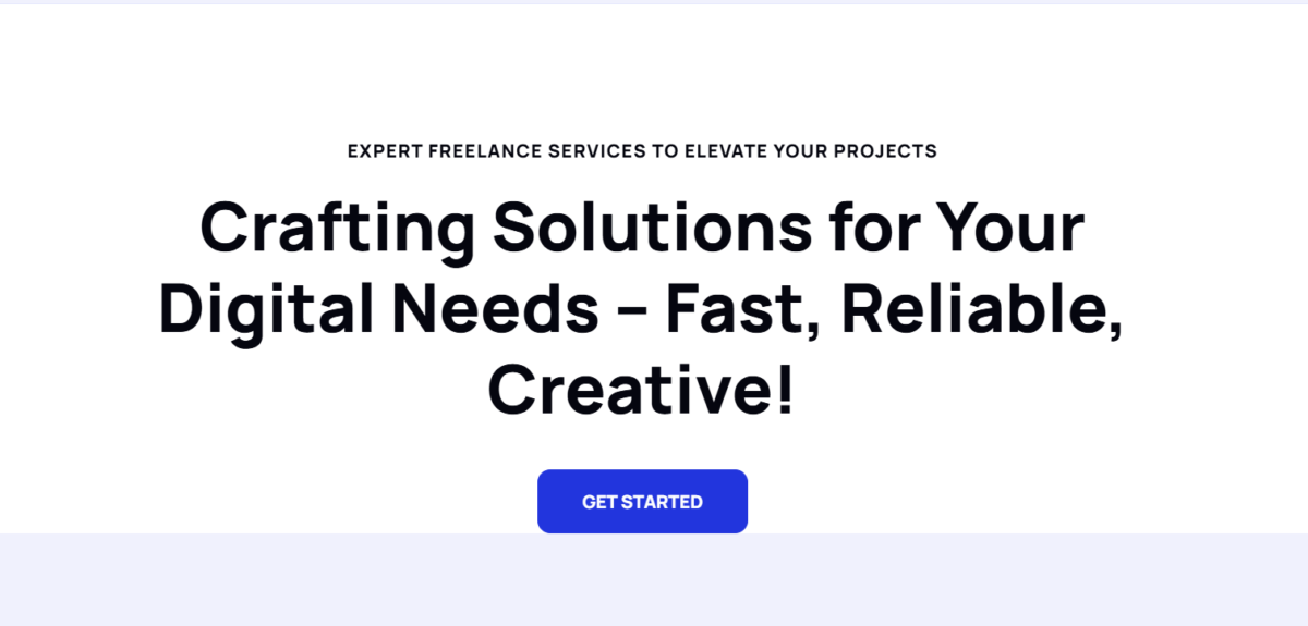 Abdullah Freelancer website homepage showcasing professional portfolio layout and personal branding