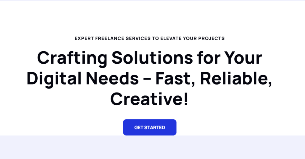 Abdullah Freelancer website homepage showcasing professional portfolio layout and personal branding