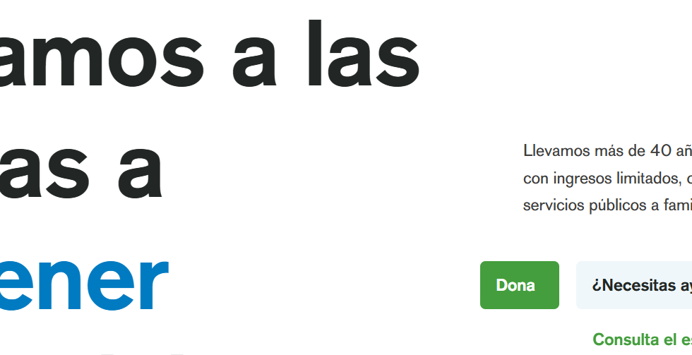 Ayuda Dolar website homepage showcasing professional business layout and service-focused design